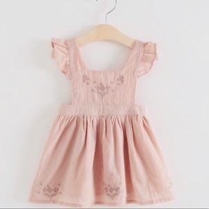 Cute Summer Vintage suspender Pink Dress